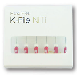 NiTi K Hand Files, Size # 60, Length 25 mm, 6/Pack