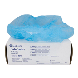 SafeBasics 21" (53cm) Bouffant Cap, 100/Box, White