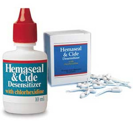 Hemaseal & Cide Desensitizer with 4% Chlorhexidine, Box of 50 - 0.1 mL Unit