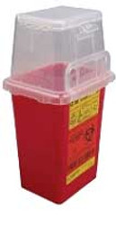 BD Sharps Collector 1.5 Qt. Removal Port Top, Red