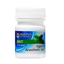 MARK3 Mint flavored Topical Anesthetic Gel (Benzocaine 20%), 1 oz. Jar