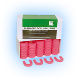 Hygenic Occlusal Rim Wax - Soft Pink, U-Shaped with Ressed Base, Package of 100