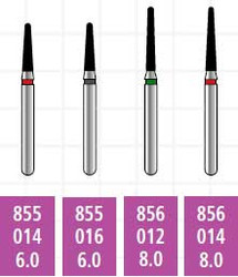 Alpen x1 FG #855.014 SS (Short Shank) Super Coarse Grit, Round End Taper