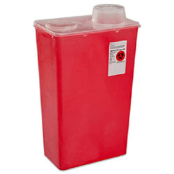 Monoject Large 14 quart Sharps Disposal Container, Chimney-Top, Red