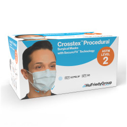 Procedural SecureFit Earloop Face Mask - BLUE 50/Bx. Fluid Resistant Outer