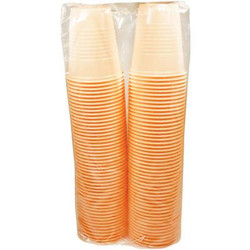Crosstex Peach 5 oz. Plastic Cups, Case of 1000