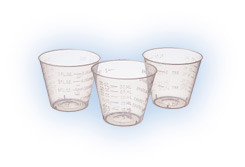 Crosstex 1 oz. Medicine/Mixing Cups - Clear Plastic, Box of 100