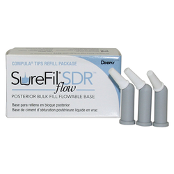 SureFil SDR Flow + Bulk Fill Flowable, A2 Shade, 0.25 Gm Compula Tips Refill, 15/Pk