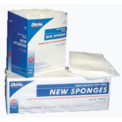 Dukal 4' x 4' 4-ply Sterile Non-Woven Sponges, 2 Sponges per Pack, Box of 600
