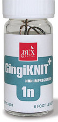 GingiKnit 0N #0 Small Knitted Yarn Non-Impregnated Retraction Cord, 72'