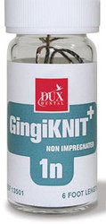 GingiKnit 1N #1 Medium Knitted Yarn Non-Impregnated Retraction Cord, 72'