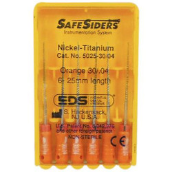 SafeSiders Standard #30/.04 nickel titanium reamer, 25 mm, package of 6