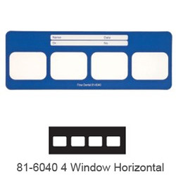 Perfect Pocket Film Mounts Vinyl/Blue 4 Window Horizontal, Size 2, box of 100