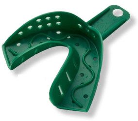 COE Spacer Trays #21D Medium Green Perforated Lower Full-Arch Plastic