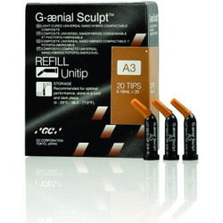 G-aenial Sculpt A3 Unitip Refill, 20 - 0.16 mL Tips. Light-Cured, Universal