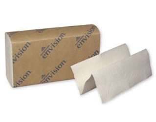 Envision Multifold Paper Towels - 9.2' x 9.4', White, Case of 4000 Towels