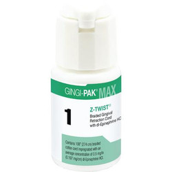Gingi-Pak MAX Z-Twist Weave - #1 Thin with Epinephrine, 100% Cotton, 108'