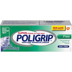 Poligrip Super Free Denture Adhesive Cream Travel Size, 48 - 0.75 oz Tubes