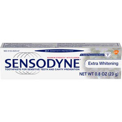 Sensodyne Extra Whitening Toothpaste, Trial Size. 36 - 0.8 oz. Tubes. Sodium