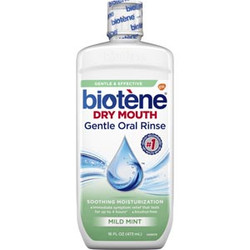 Biotene Dry Mouth Gentle Oral Rinse, Mild Mint, Case of 8 - 16 oz. bottles