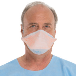 Infection ControlFluidShield 3 N95 Particulate Filter Respirator and Surgical Mask, Orange