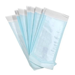 House Brand 3.50' x 10' Self-Sealing Paper/Blue Film Sterilization Pouch