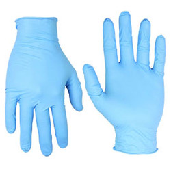 House Brand Nitrile Exam Gloves: X-Small, 100/Bx. Blue, Non-Sterile