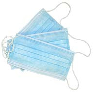 Infection ControlHouse Brand Blue Ear-Loop 3-ply Face Mask, Single Box, 50/Bx.