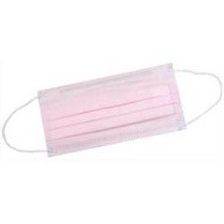 House Brand Pink Ear-Loop Face Mask, Box of 50 masks.