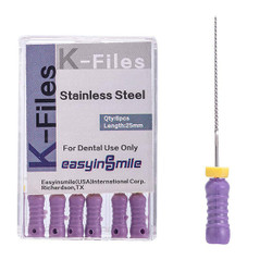 House Brand K-Files 25mm #08 6/Box. Stainless Steel