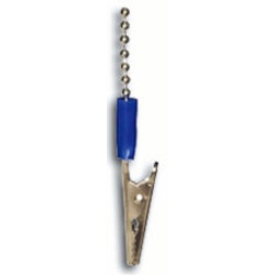 Infection ControlHouse Brand Bib Clip - metal chain, Blue, 3/pk. Autoclavable