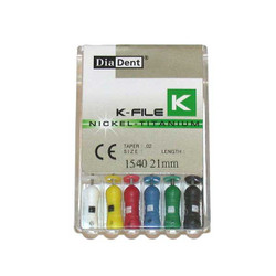 Infection ControlHouse Brand #8, 21 mm stainless steel ISO standard K-File with color-coded