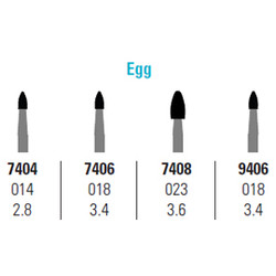 Infection ControlHouse Brand FG #7406 12 blade Egg shaped T&F bur, Gold Plated, package of 10