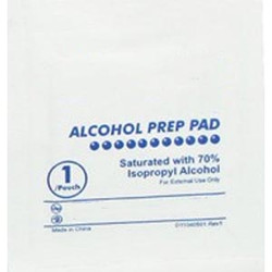 Infection ControlHouse Brand Alcohol Prep Pads, 2 Ply, Non-woven, 200/Bx. Individual pouches