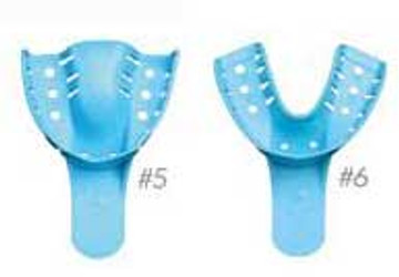 House Brand #5 Small Upper Full-Arch Perforated Blue Disposable Impression