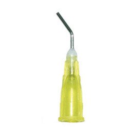House Brand Pre-Bent Needle Applicator Tips, 20 Gauge Yellow, Blunt-end tip