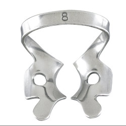 Infection ControlFranklin Dental #8 Rubber Dam Clamp. Winged General Purpose, Upper Molar Metal