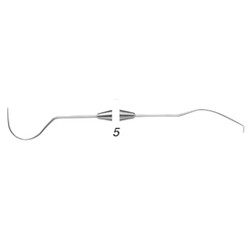 Infection ControlHouse Brand #5 double end explorer with #6 Large 3/8' Round Lightweight Hollow