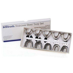 House Brand Set of 6 perforated full-arch stainless steel adult impression trays