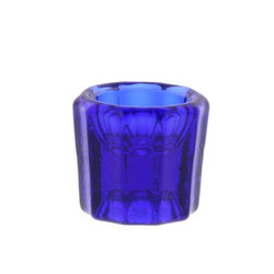 House Brand Blue Glass Dappen Dish, single dappen dish