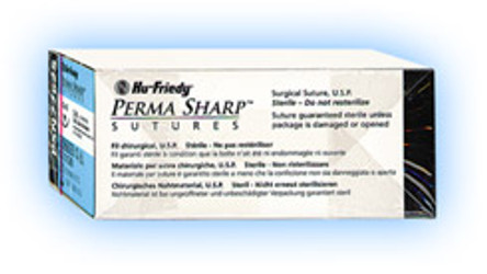 Perma Sharp 4/0, 18' silk black braided non-absorbable suture