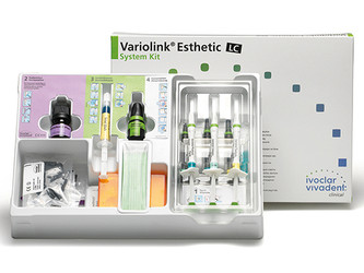 Variolink Esthetic LC Light-cured adhesive cement Bottle Kit, luting composite