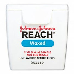 Reach Floss - Unflavored Waxed Trial Size, 5 yards 144/Pk. Dental Floss