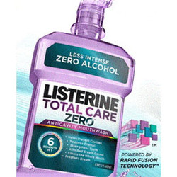Listerine Total Care Zero Fresh Mint Mouthwash 1 Liter - 6/Cs. Low Intensity