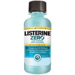 Listerine Zero Clean Mint Mouthwash 95ml (3.2 oz) - 24/cs. Low intensity