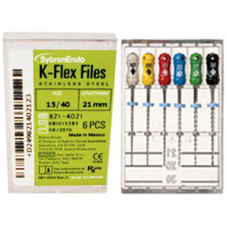 K-Flex Files 21mm, #15-40 Assorted, package of 6 files