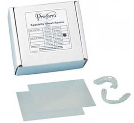 ProForm Retainer Material, 5' x 5' .030 Super Clear, box of 25. Stiff but clear