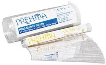 Prehma Mylar Strips, Clear, (0.002 gauge/ 60 microns thick) 4' x 3/8', Made