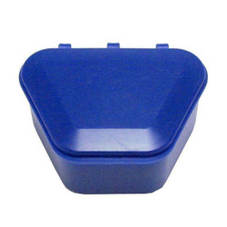 Keystone Denture Cups - Dark Blue, 12/Box. Denture Storage Cases 1-3/4' deep