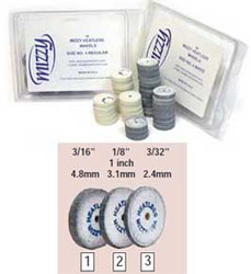 Mizzy Heatless #2 Gray Heatless Wheels are Made of Silicon Carbide, 1' x 1/8'
